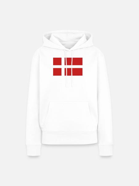 Dänemark Fahne - Frauen Premium Bio Hoodie - Weiß