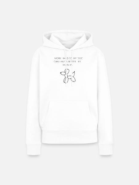 Lustiger Spruch für Hundebesitzer - Frauen Premium Bio Hoodie - Weiß