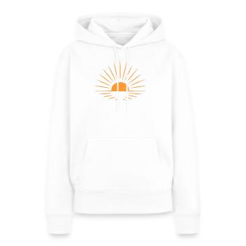 Sonnen-Strahl - Frauen Premium Bio Hoodie - Weiß - Vorne - Julia (174cm)