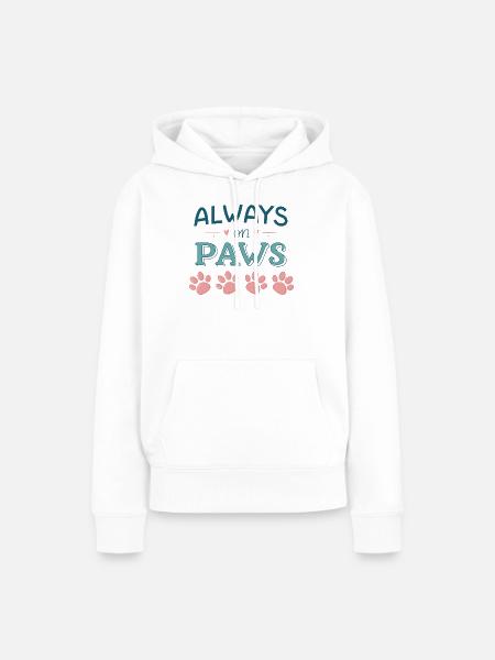 Immer auf den Beinen - Frauen Premium Bio Hoodie - Weiß