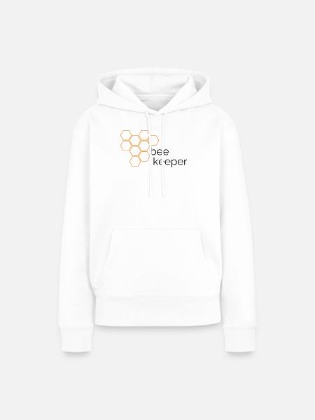 Imker-Design mit Wabe - Frauen Premium Bio Hoodie - Weiß