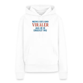 Virale Posts - Frauen Premium Bio Hoodie - Weiß - Vorne - Julia (174cm)