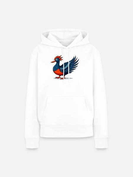 Geflügelter blauer Sternadler - Frauen Premium Bio Hoodie - Weiß