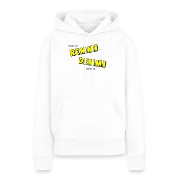 Remmi Demmi - Sweat à capuche Premium bio Femme - blanc - Devant - Julia (174cm)