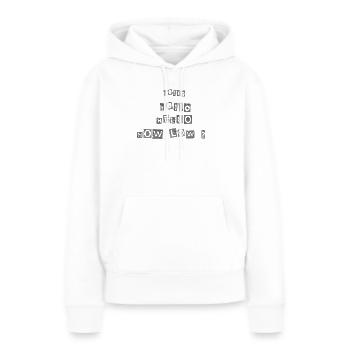 Riecht nach Hemdgeist - Frauen Premium Bio Hoodie - Weiß - Vorne - Julia (174cm)