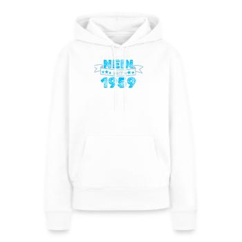 Dagegen 1959 - Frauen Premium Bio Hoodie - Weiß - Vorne - Julia (174cm)