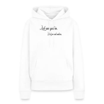 L’amour, c’était hier - Sweat à capuche Premium bio Femme - blanc - Devant - Julia (174cm)