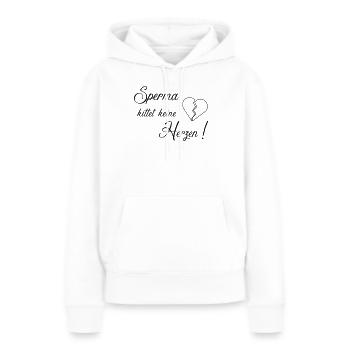 Sperma kittet keine Herzen - Frauen Premium Bio Hoodie - Weiß - Vorne - Julia (174cm)