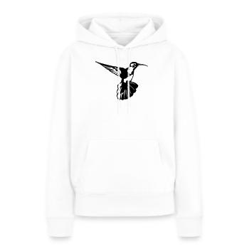 Kolibri - Frauen Premium Bio Hoodie - Weiß - Vorne - Julia (174cm)