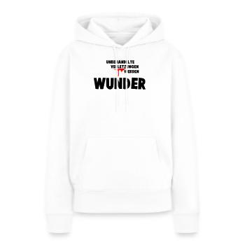 Se demander - Sweat à capuche Premium bio Femme - blanc - Devant - Julia (174cm)