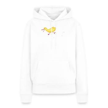 Canard laqué - Sweat à capuche Premium bio Femme - blanc - Devant - Julia (174cm)