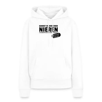 falsch zitiert - Frauen Premium Bio Hoodie - Weiß - Vorne - Julia (174cm)
