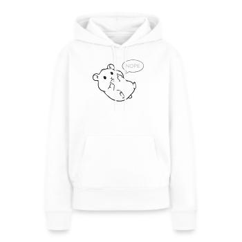 hamster paresseux hamster amant hamster propriétaire de hamster - Sweat à capuche Premium bio Femme - blanc - Devant - Julia (174cm)