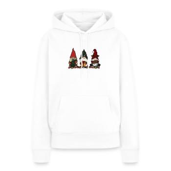 brownie - Sweat à capuche Premium bio Femme - blanc - Devant - Julia (174cm)
