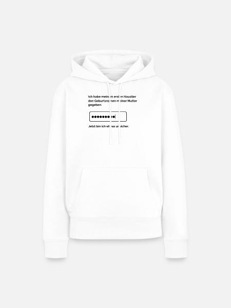 Passwortabfrage - Frauen Premium Bio Hoodie - Weiß