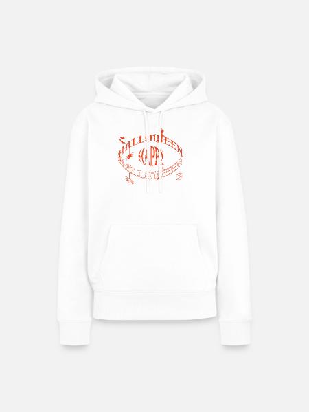 Halloween-Augen-Glyphe - Frauen Premium Bio Hoodie - Weiß