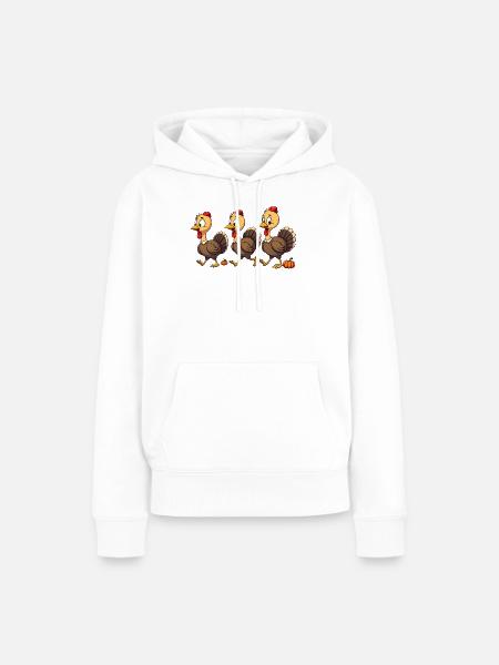 Thanksgiving Truthahn Baby - Frauen Premium Bio Hoodie - Weiß