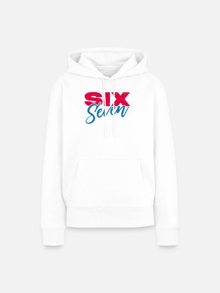 sechs sieben - Frauen Premium Bio Hoodie - Weiß