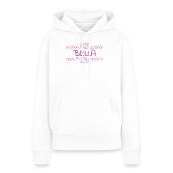 Bella - Sweat à capuche Premium bio Femme - blanc - Devant - Julia (174cm)