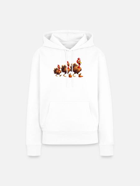 Thanksgiving Truthahn Baby - Frauen Premium Bio Hoodie - Weiß