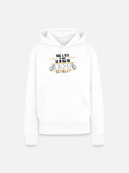 Bester Enzo der Welt - Frauen Premium Bio Hoodie - Weiß