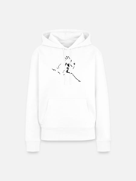 Läuferin - Frauen Premium Bio Hoodie - Weiß