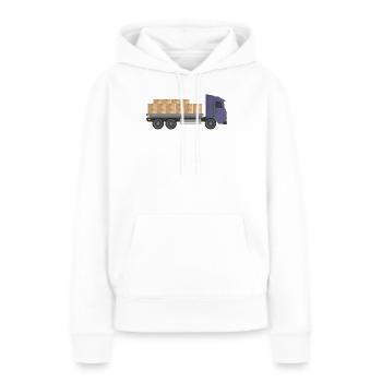 Camions porte-conteneurs - Sweat à capuche Premium bio Femme - blanc - Devant - Julia (174cm)