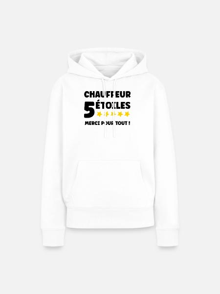 Vielen Dank Fahrer - Frauen Premium Bio Hoodie - Weiß