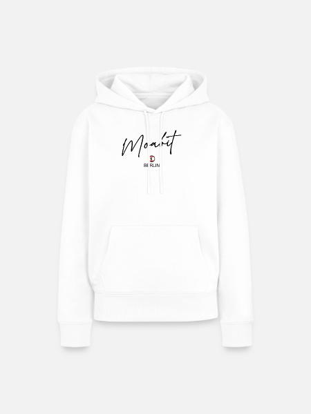 Moabit - Berlin Flagge - Berliner Bär - Frauen Premium Bio Hoodie - Weiß