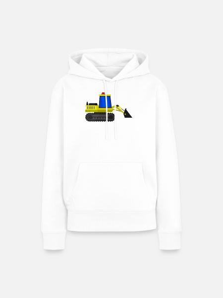 Bagger - Frauen Premium Bio Hoodie - Weiß