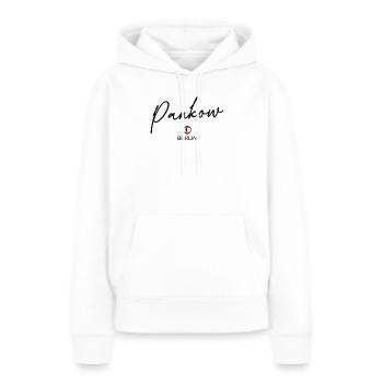 Pankow - Drapeau de Berlin - Ours de Berlin - Berlinerin - Sweat à capuche Premium bio Femme - blanc - Devant - Julia (174cm)