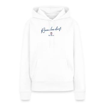 Reinickendorf - Drapeau de Berlin - Ours de Berlin - Sweat à capuche Premium bio Femme - blanc - Devant - Julia (174cm)