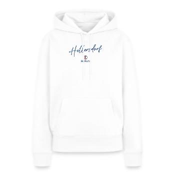 Hellersdorf - Drapeau de Berlin - Ours de Berlin - Sweat à capuche Premium bio Femme - blanc - Devant - Julia (174cm)