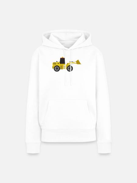 Bagger - Frauen Premium Bio Hoodie - Weiß