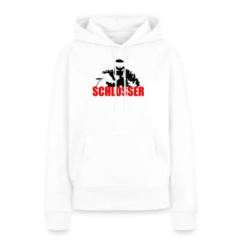 Schlosser - Frauen Premium Bio Hoodie - Weiß - Vorne - Julia (174cm)