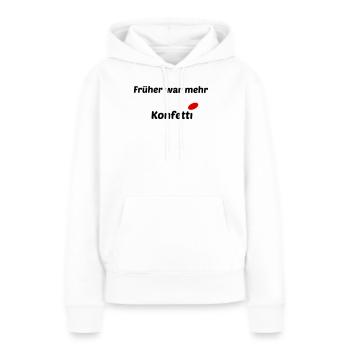 Les confettis d’autrefois - Sweat à capuche Premium bio Femme - blanc - Devant - Julia (174cm)