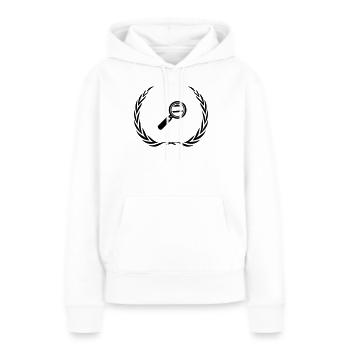 Lupe Symbol Kranz - Frauen Premium Bio Hoodie - Weiß - Vorne - Julia (174cm)
