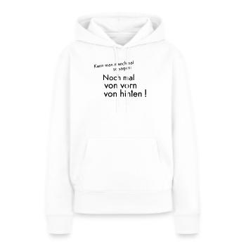 Avant Arrière - Sweat à capuche Premium bio Femme - blanc - Devant - Julia (174cm)