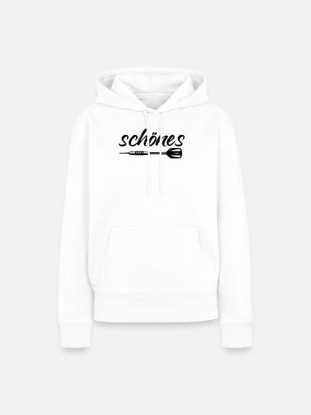 Dart,Darts,Schönes - Frauen Premium Bio Hoodie - Weiß