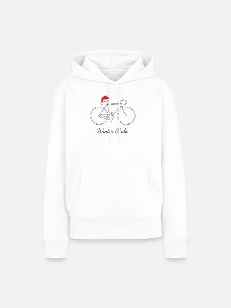 Winter Ride Fahrrad Gliederung - Frauen Premium Bio Hoodie - Weiß