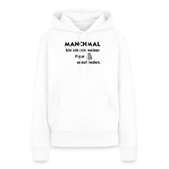 Figur unzufrieden - Frauen Premium Bio Hoodie - Weiß - Vorne - Julia (174cm)