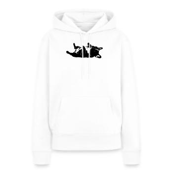 Liegender Hund auf dem Rücken - Frauen Premium Bio Hoodie - Weiß - Vorne - Julia (174cm)