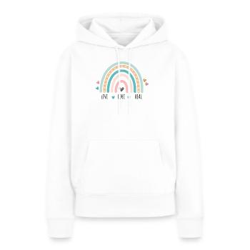Cadeaux pour infirmières physiothérapeutes thérapeutes Médecins - Sweat à capuche Premium bio Femme - blanc - Devant - Julia (174cm)
