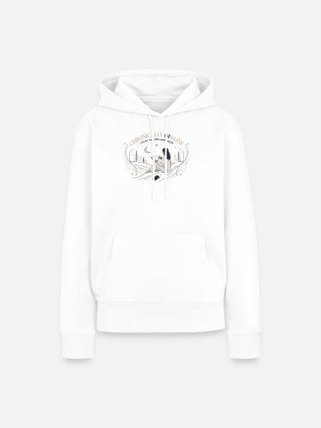 Chronically Offline - Frauen Premium Bio Hoodie - Weiß
