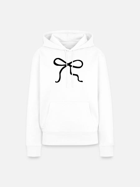 Schleife handgemalt - Frauen Premium Bio Hoodie - Weiß