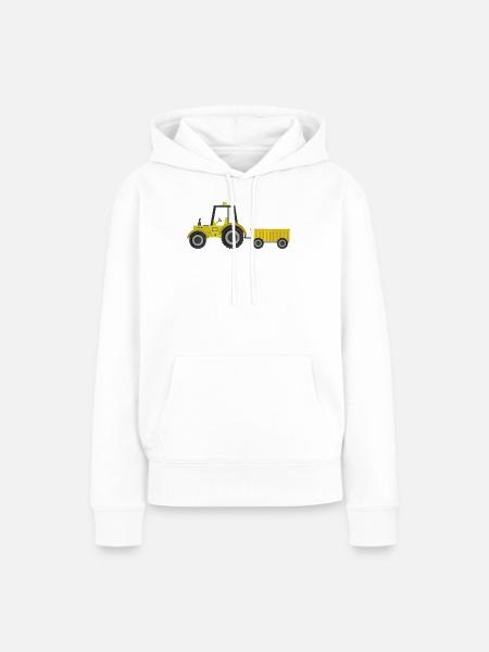 Traktorfarm - Frauen Premium Bio Hoodie - Weiß