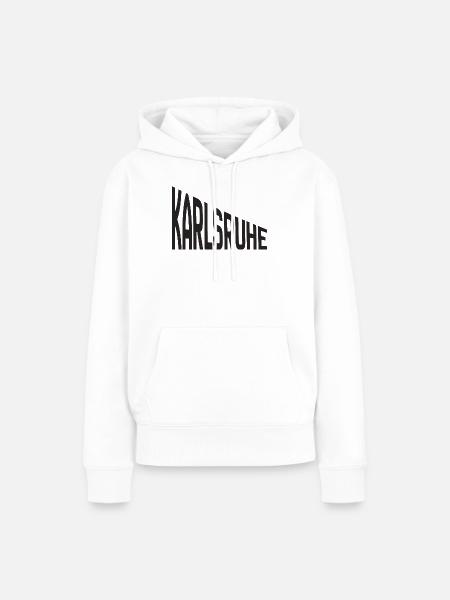 Karlsruhe - Frauen Premium Bio Hoodie - Weiß