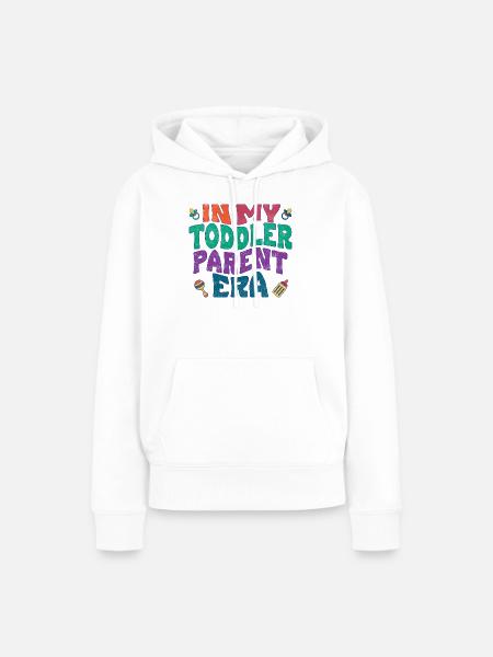 In my toddler parent era - Frauen Premium Bio Hoodie - Weiß