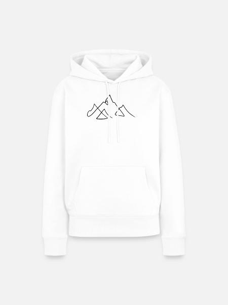 Wandernde Berge - Frauen Premium Bio Hoodie - Weiß