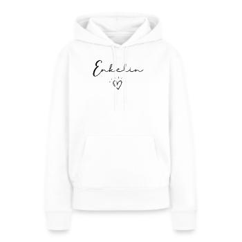 Enkelin - Frauen Premium Bio Hoodie - Weiß - Vorne - Julia (174cm)